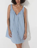 Plaid Tie Detail A-line Summer Dress