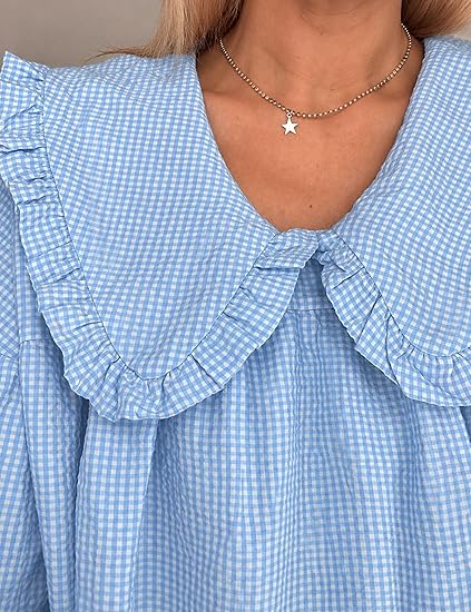 Doll Collar Loose Babydoll Mini Dress